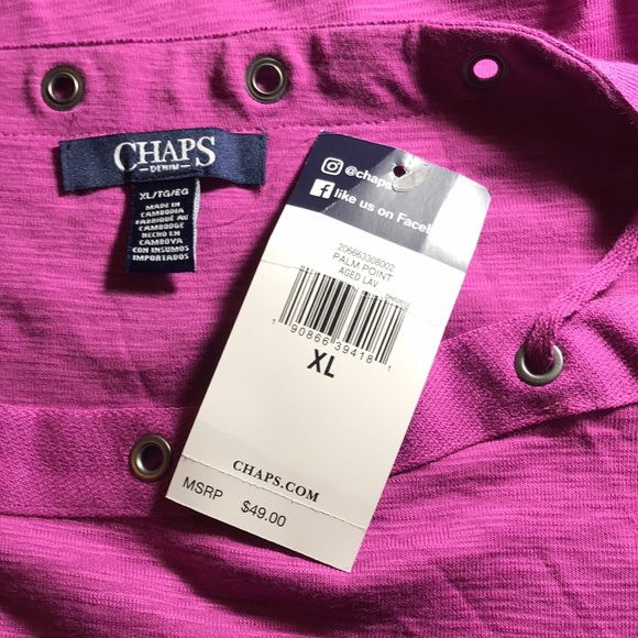 Chaps Lavander S/L Top - NWT - Picture 5 of 5